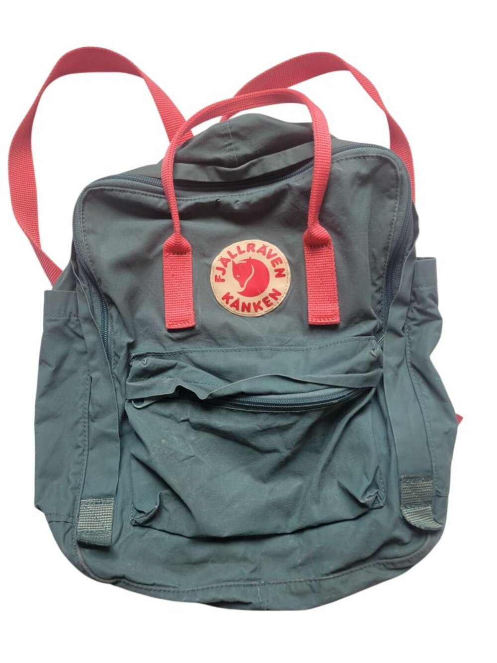 Fjällräven Kånken backpack Green with Pink straps a durable Vinylon F fabric - Picture 2 of 9